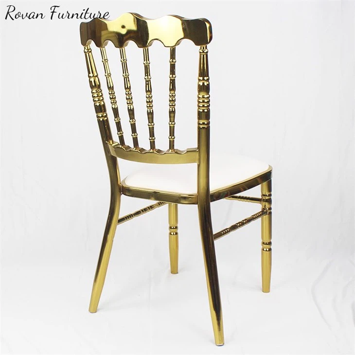 gold iron plating wedding chair