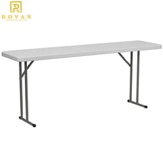 Mesa longa superior branca HDPE