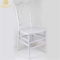 Cadeira de casamento em acrílico transparente branco de resina