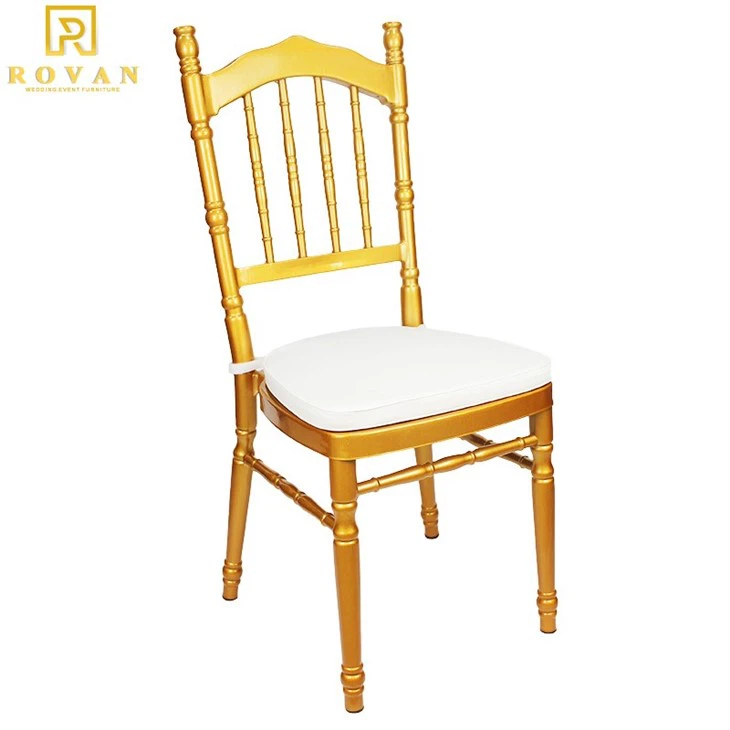 gold royal metal wedding chair